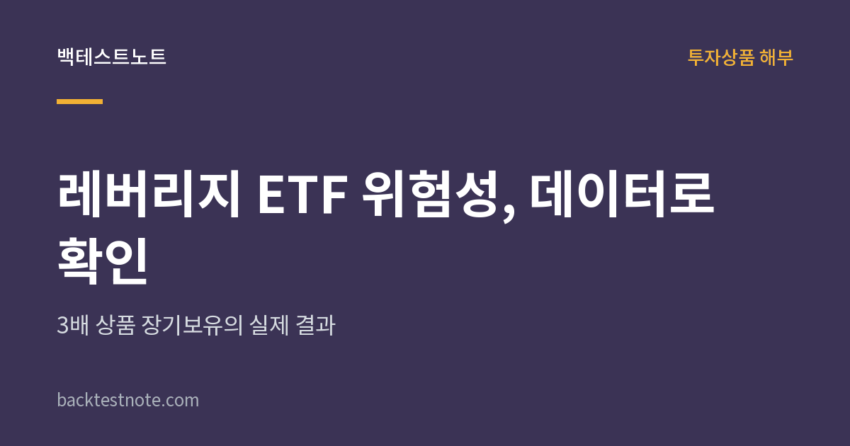 레버리지 ETF 위험성, 데이터로 확인 — 3배 상품 장기보유의 실제 결과